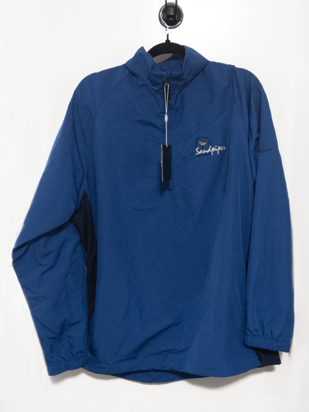NWT Nike Windproof Golf Pullover Blue Size Large Sandpiper Golf Resort Active
